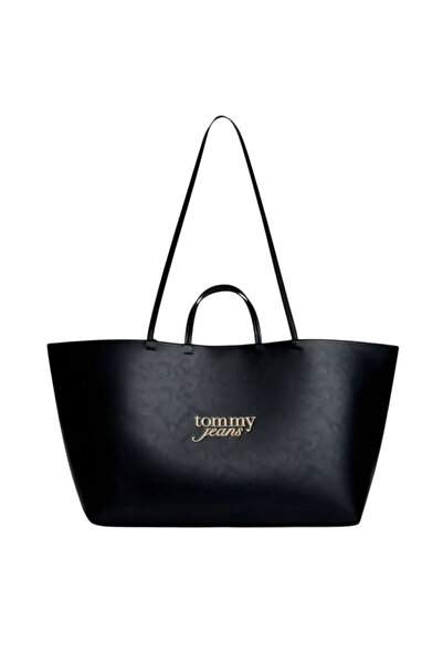 Tommy Hilfiger Γυναικεία Tote Τσάντα Μαύρη Tommy Jeans AW0AW19051-BDS