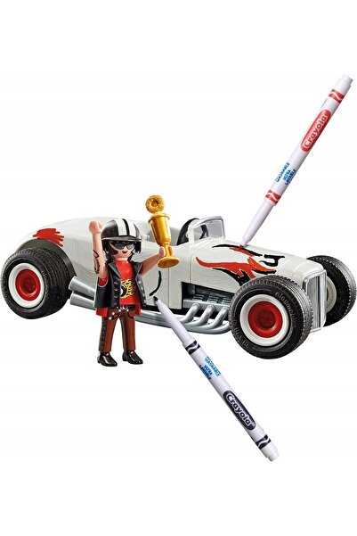 Playmobil Set de creioane colorate Crayola 71376 HOT ROD pentru copii +5 ani