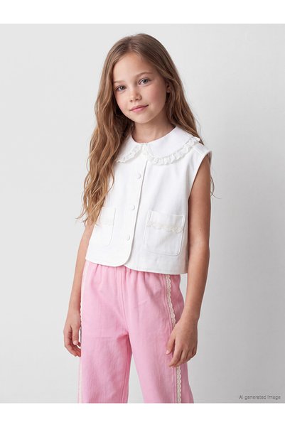 LC Waikiki Baby Collar Girl's Gabardine Jacket