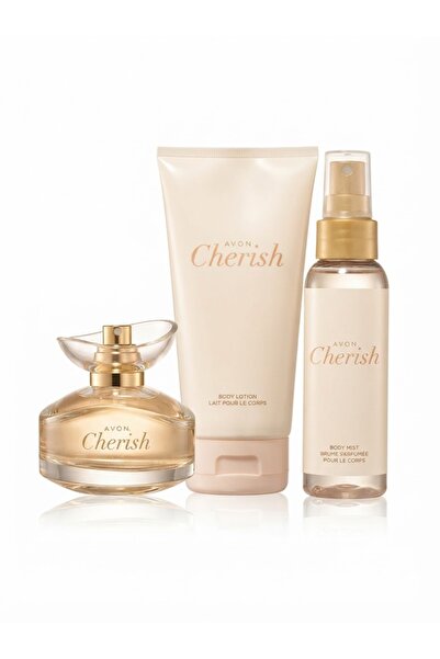 AVON Cherish Kadın Parfüm Edp 50 ml + Cherish Kadın Vücut Spreyi 100 ml +Vücu...
