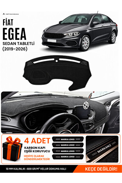 e-biz Fiat Egea Sedan (2019-2026) Compatible Glove Box Cover with Tablet Hold...