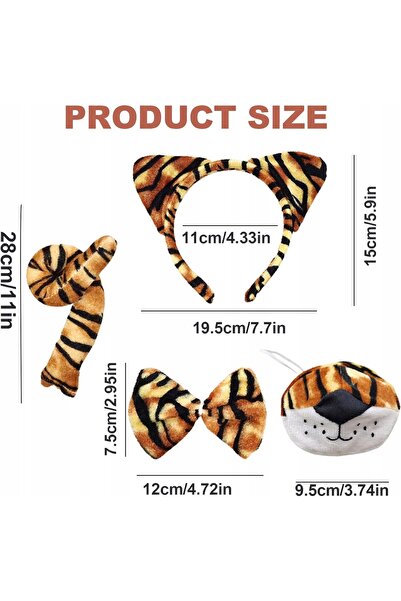 NO BRAND Costum de tigru pentru copii Costum de animal Costum de tigru pentru...