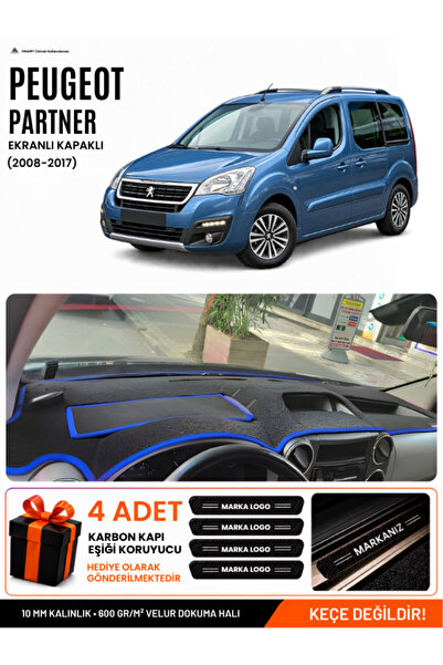 e-biz Peugeot Partner Screen Covered (2008-2017) Compatible Dashboard Cover -...