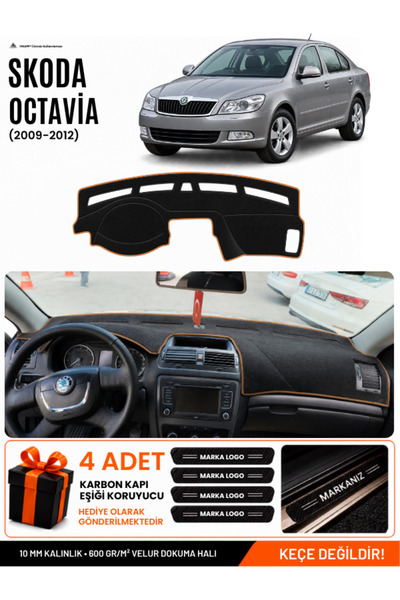 e-biz Skoda Octavia (2009-2012) Compatible Dashboard Cover, Dashboard Case - ...