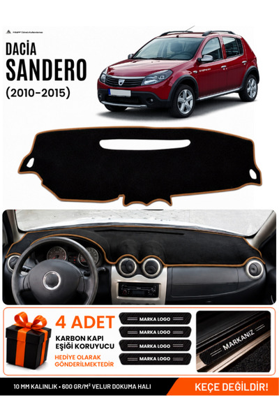 e-biz Dacia Sandero (2010-2015) Compatible Dashboard Cover, Dashboard Case - ...