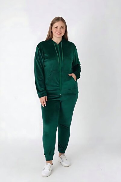 Ryam Γυναικείο Σετ Φόρμας MOODA Velvet Lycra Plus Size