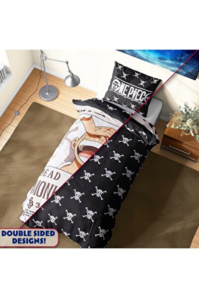 TREND ONE PIECE SET DE PAT PENTRU COPII, DOUĂ FEȚE, 140X200, CADOU ANIME PIEC...