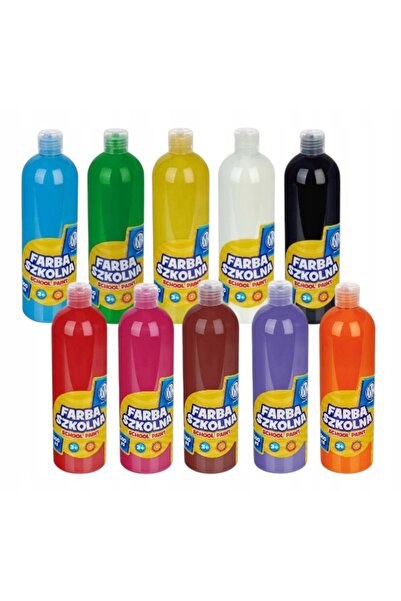 Astra 10 x vopsea PLAKATOWA în sticle de 500 ml, set de 10 culori, sigură