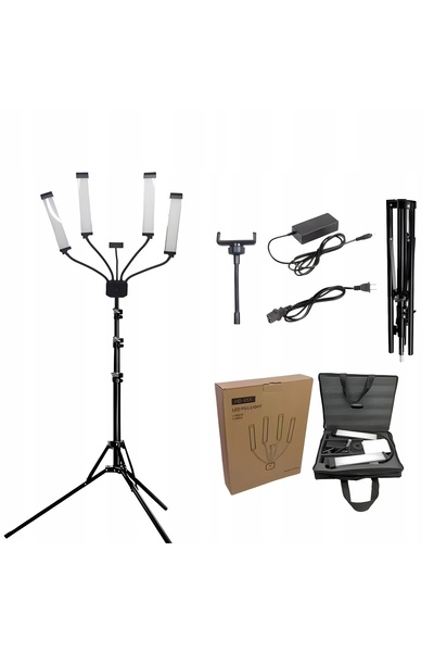 NO BRAND Lampă LED flexibilă cu 4 capete pentru înfrumusețare, foto și video,...