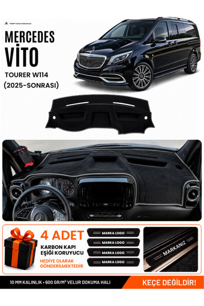 e-biz Mercedes Vi̇to W114 Tourer (2025-Onwards) Compatible Torpedo Cover, Tor...