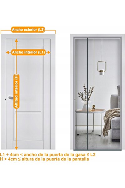 NO BRAND Plasă magnetică anti-țânțari 100 x 200 cm Plasă anti-țânțari pentru ...