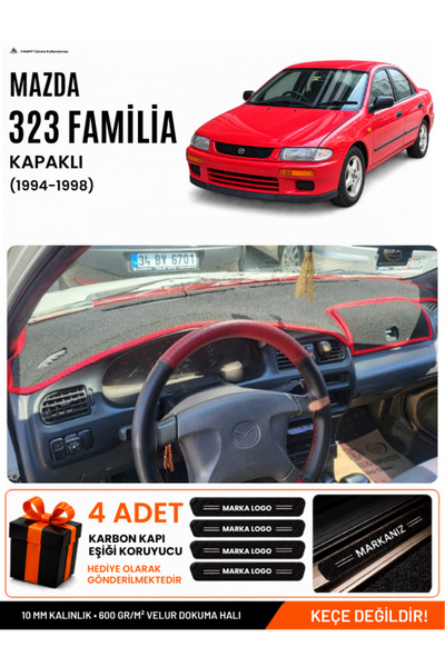 e-biz Mazda 323 Fami̇li̇a Covered (1994-1998) Compatible Glove Box Cover, Glo...