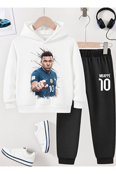 STİL-X Mbappe Printed Boys' Tracksuit, 3-Yarn Shardooned Fabric
