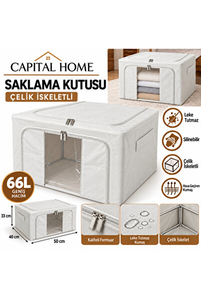 Capital Home HURÇ ÇELİK İSKELETLİ+ ŞEFFAF PENCERELİ+ÇİFT FERMUARLI