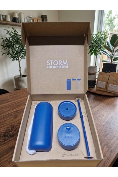 Storm Storm Mug – 3-in-1 Sip System, 16 oz (474 ml), Stone Blue