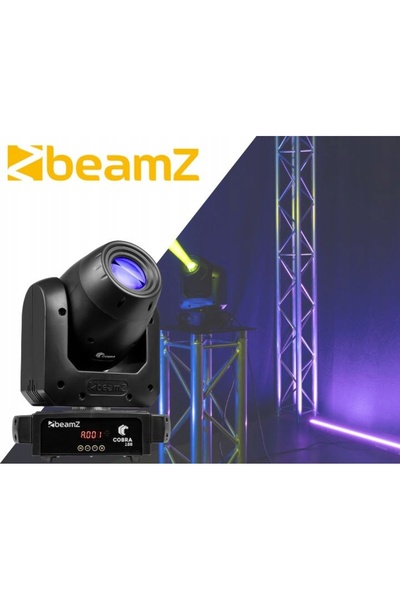 Beamz Proiector LED cu cap mobil Cobra100 Spot cu Prismă DMX Gobo pentru Even...