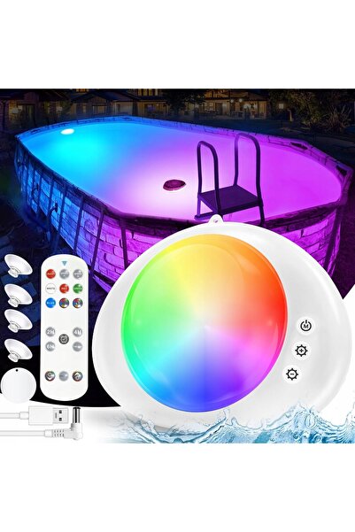 NO BRAND Lampă de piscină fără fir, controlată prin telecomandă, multicoloră