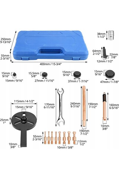 NO BRAND Set universal de 36 de piese: extractor de rulmenți auto și chei tub...