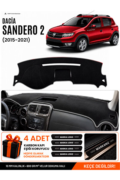 e-biz Dacia Sandero Stepway (2015-2021) Compatible Dashboard Cover, Dashboard...