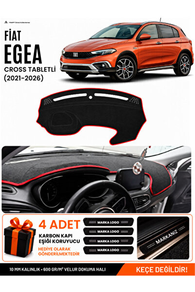 e-biz Compatible Torpedo Cover with Tablet Holder for Fiat Egea Cross (2021-2...