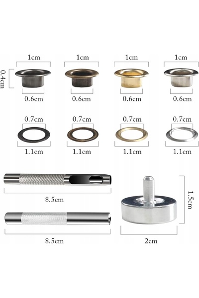 NO BRAND SET DE SCULE PENTRU 400 de inele metalice, 4 culori, 6mm + clește pe...