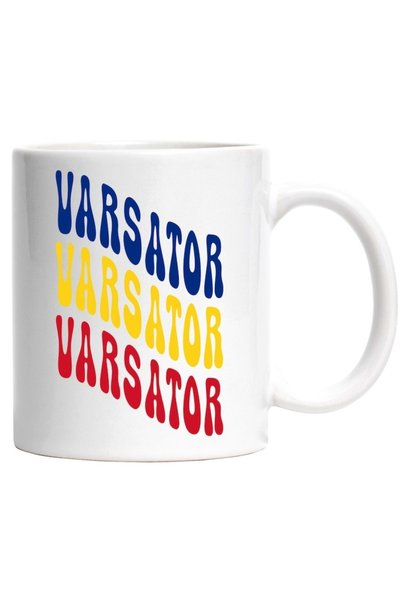 INOVATIX Personalized white mug, The Word Aquarius, in the Colors of the Roma...