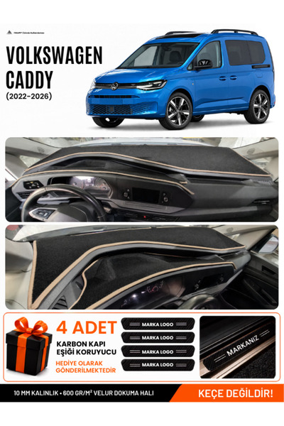 e-biz Volkswagen Caddy (2022-2026) Compatible Dashboard Cover, Dashboard Case...