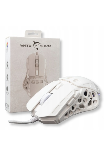 white shark Mouse cu fir, mouse de gaming White Shark pentru computer, senzor...