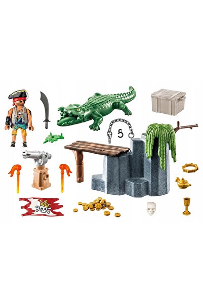 Playmobil VIAȚA MEA PIRAT Z ALIGATOREM + ADIȚIUNI 71473