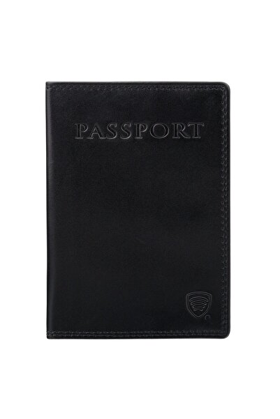 KORUMA Husă pașaport cu protecție RFID STOP, din piele, Koruma, SM-991PBL, Negru
