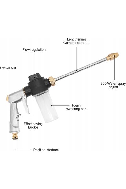 NO BRAND Pistol de pulverizare pentru furtun de grădină, pulverizator de apă ...