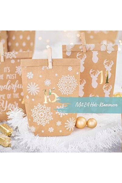 NO BRAND Calendar de Advent 24 săculeți de umplut cu animale de pădure