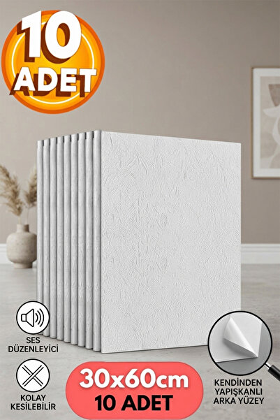 Bien Home 10 Adet, Gerçek Sıva Hissi Modern Beton Görünüm Desenli Pvc Mat Pan...