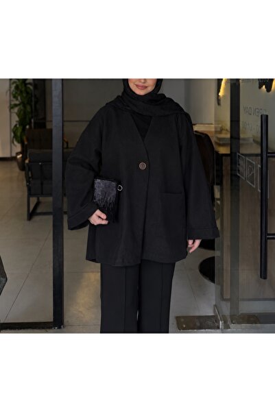 by nursel çiçek Γυναικείο Premium Oversize Μπουφάν με κουμπιά μπροστά και λεπ...