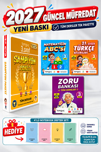 Tonguç Yayınları Güncel 3. Sınıf Şampiyon Paketi 3 Kitap Tonguç Akademi ve 4 ...