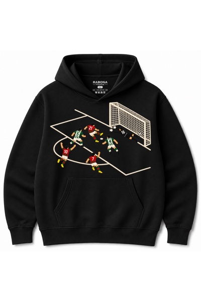 Rabona Fashion Last Kick 21 – Κόκκινο Πράσινο Φούτερ με κουκούλα για το Στιγμ...
