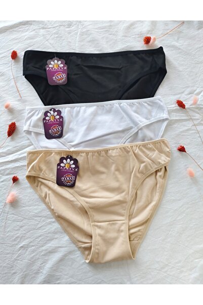 Papatya Women's 100% Cotton Classic Panties Comfortable Cut Daily Underwear