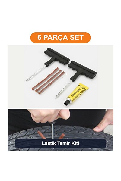 6 Parça Lastik Tamir Kiti Araba Motosiklet Bisiklet Patlak Lastik Onarma Seti