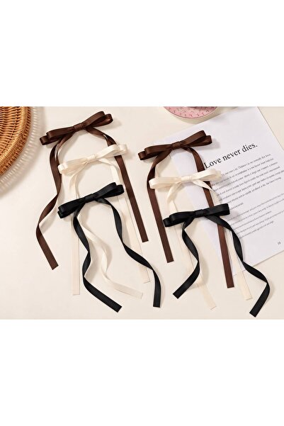 modernist Women's Ribbon Buckle Set 3 Pairs (Coffee Ecru Black)