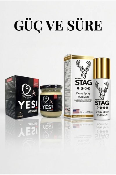YES 2’li Şah’ane Set Erkek Set Doğal Kvvt Macvnu ve Gecktrci Srtleştrci Sprey