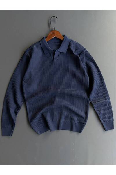 Beylerce Nurse Collar Patterned Knitwear Sweater