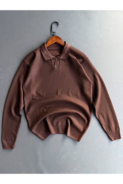 Beylerce Nurse Collar Patterned Knitwear Sweater