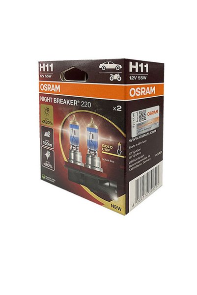 Osram Becuri halogen NIGHT BREAKER 220 64211NB220-2HB H11 12 V 55 W PGJ19-2 2...