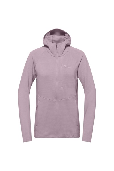 Jack Wolfskin Дамски полар Kolbenberg с качулка FZ SS 2026-лилав-XS