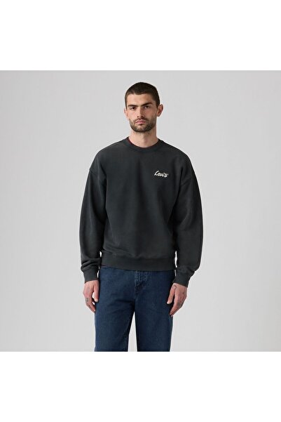 Levi's ERKEK SİYAH SIRT DESENLİ BİSİKLET YAKA SWEATSHİRT 00AUU-0000