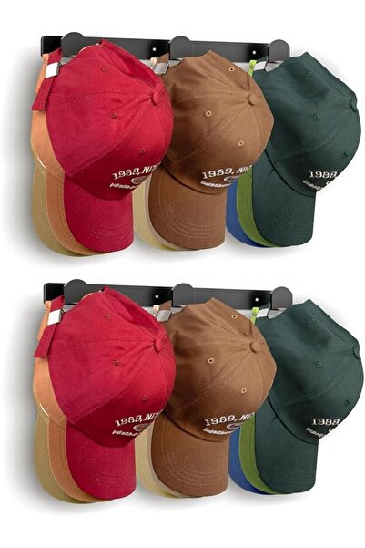 TERRIFI 2 Pieces Hat Rack for Wall, Hat Organizer for Baseball Caps, 3 Mounti...