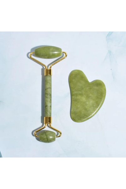 Generic Jade Roller and Gua Sha Anti-Aging Facial Massage Set