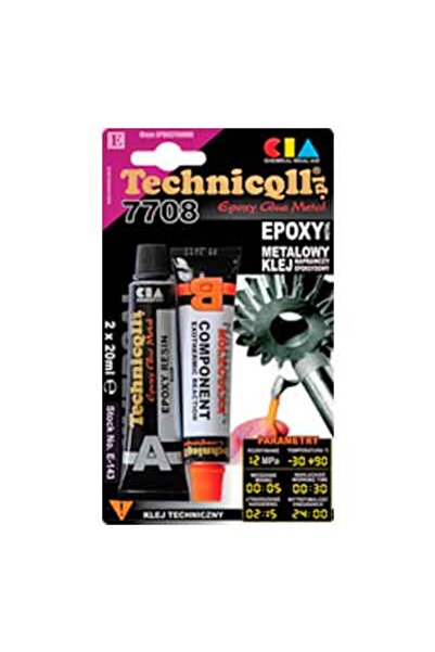 Technicqll Two-component epoxy adhesive for metal E-143, gray, 2 x 20 ml