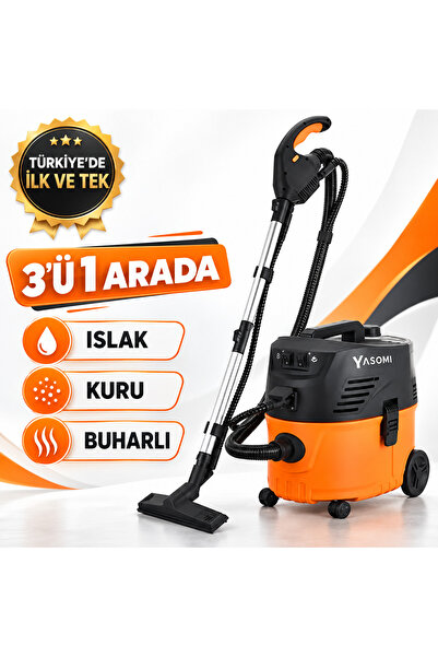 Yasomi 3ü1 Arada Vacum Cleaner Islak Kuru Tam Koruma Buharlı Temizleyici