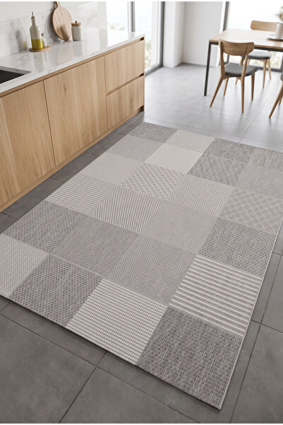 Merinos SİSAL Modern Salon Mutfak Balkon Koridor Halı Gri 69-96